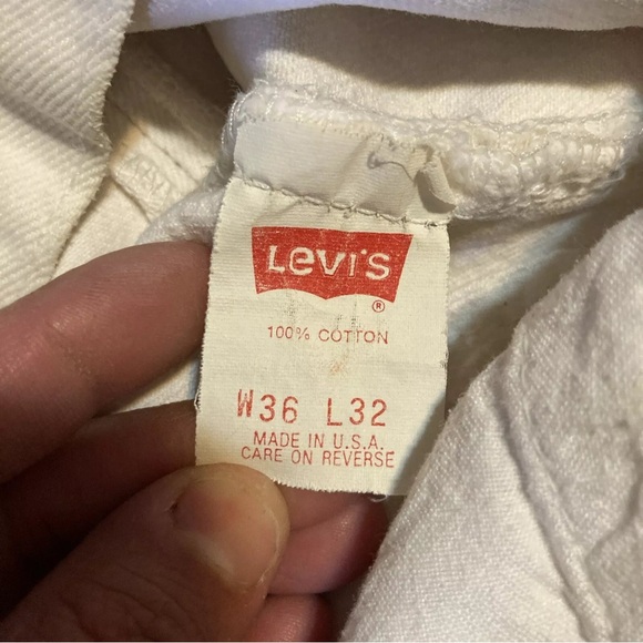 Vintage 80s-90s Levi’s White 501s 34x31 Made in the USA - Picture 8 of 16